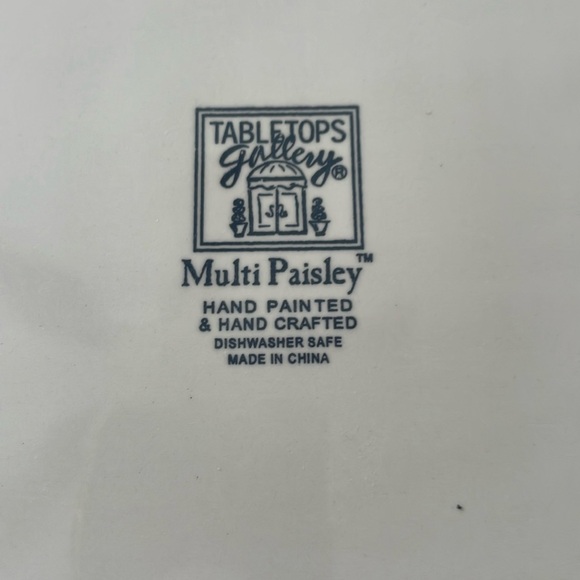 Tabletops Gallery - multi Paisley platter/tray - Picture 3 of 3